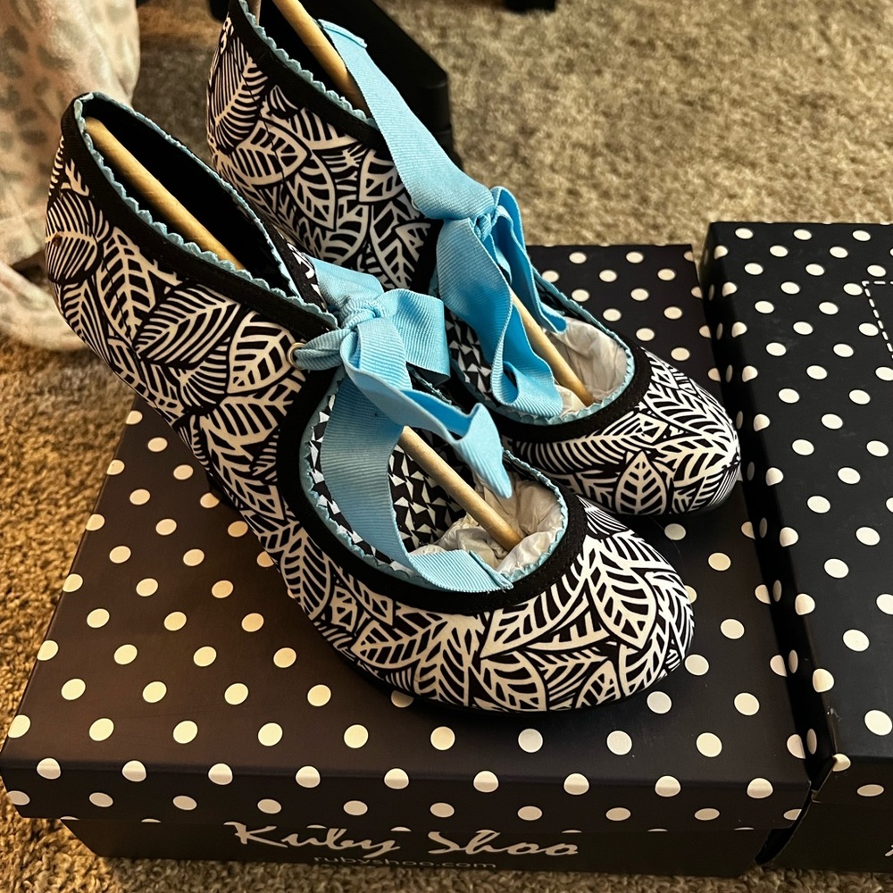 Black and Blue Ruby Shoo Heels